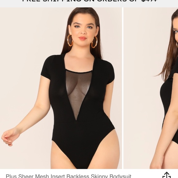 Tops - Black sheer body suit